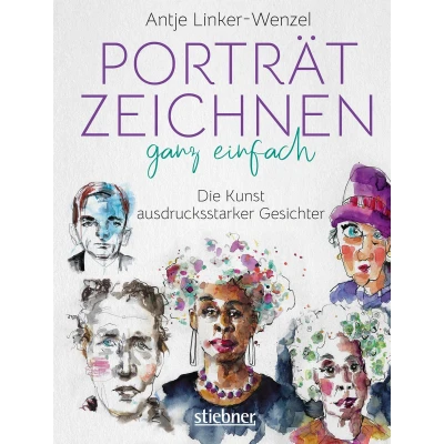 Afbeelding van Porträtzeichnen ganz einfach. Die Kunst ausdrucksstarker Gesichter: Zeichnen lernen mit Tipps &amp; Anleitungen der Künstlerin. Zeichenbuch Bildband in einem: Viele Porträts als Inspirations Vorlage: 1