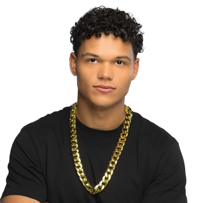 Afbeelding van Boland 64306 Ketting Pimp, goud, modejuwelen, gangster, miljonair, geschenk, accessoire, kostuum, carnaval, themafeest