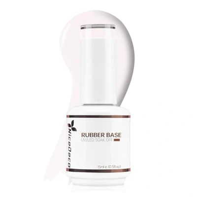 Afbeelding van Nicedeco Rubber Base Gel Nail Polish UV LED Semi permanent Soak Off Nagellak Translucent Kleur Coat 15ML 014