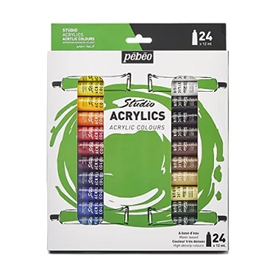 Afbeelding van Pebeo Studio Acrylics acrylverfset in professionele kwaliteit 24 tubes 12 ml