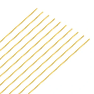 Afbeelding van iMeistek messing stang, 1 mm diameter, 250 lengte, rond, metaal, rechte pin staven voor doe het zelf handwerk (10 stuks)