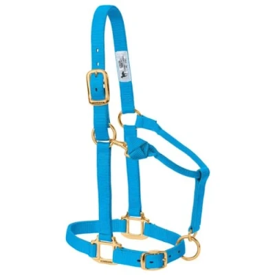 Afbeelding van Weaver Leather Originele Verstelbare Nylon Paardenhalter, Jaarling, Orkaan Blauw