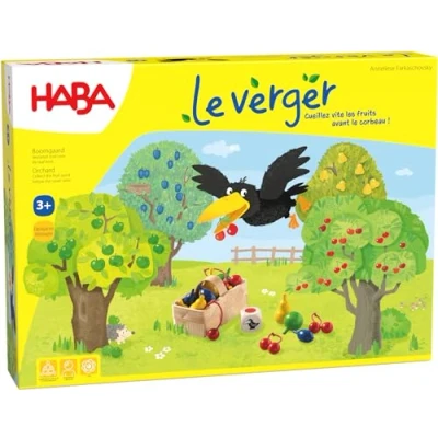 Afbeelding van HABA Le Verger jeu de dés passssionant, met 40 vruchten en bois et des règles faciles à comprendre, société populaire partir 3 ans d&#039;âge, 3170