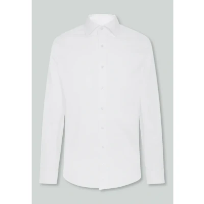 Afbeelding van Hackett London Heren businesshemd Stretch Pop Dc, 800, wit, 44