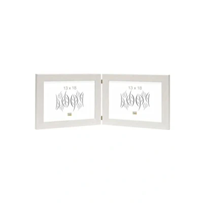 Afbeelding van Deknudt Frames fotolijst S41VF1 H2H wit tweeluik 2x 10x15 cm