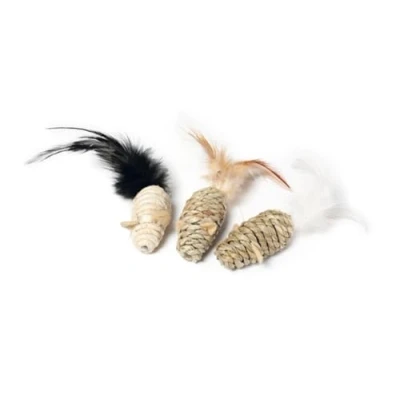Afbeelding van 3 Stuks Muis met Catnip Karlie Kattenspeelgoed Zeegras