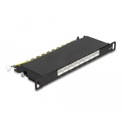 Afbeelding van Delock 10″ Patchpanel 8 Port Cat.6A 0,5 HE schwarz