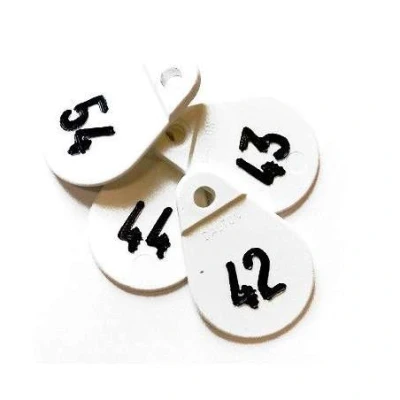 Afbeelding van Halsplaatje wit no.51t/m75