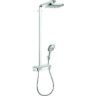 Afbeelding van Hansgrohe raindance select e 300 2jet st showerpipe ecosmart 9 l min chroom 27283000
