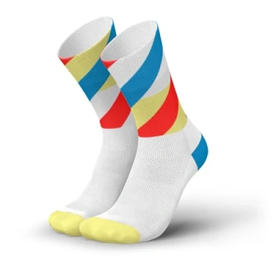 Afbeelding van INCYLENCE Hardloopsokken voor dames en heren met lichte compressie, 1 paar, LOOPS WIT BLAUW INFERNO, 35/38 EU