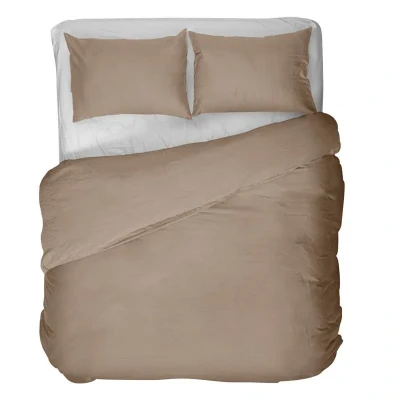Afbeelding van Dekbedovertrek Kayori Kiyo Taupe Tencel 260 x 200 / 220 cm Extra Breed