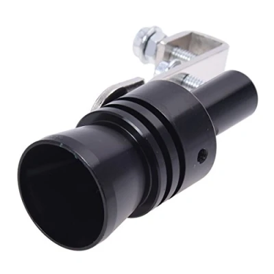 Afbeelding van Basage Aluminium Turbo Geluid Fluit Uitlaat Pijp Staartpijp BOV Blow off Simulator Zwart (Maat XL)