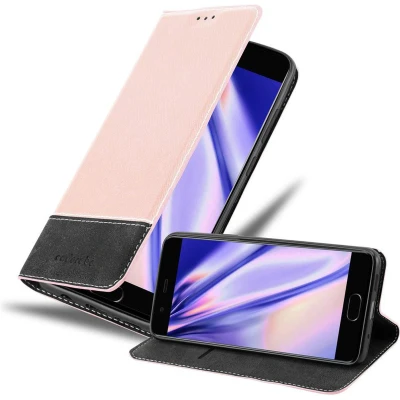 Afbeelding van Cadorabo Hoesje geschikt voor Huawei P10 in ROOD ZWART Beschermhoes met magnetische sluiting, standfunctie en kaartvakje Book Case Cover Etui