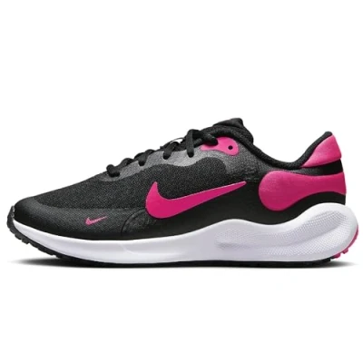 Afbeelding van Nike Performance Revolution 7 Unisex Hardloopschoenen neutraal voor kinderen, Maat: 35, Black/hyper pink/white Textiel