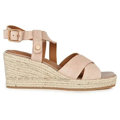 Afbeelding van Geox Dames D PANAREA espadrille Wedge sandaal, nude, 38 EU, EU