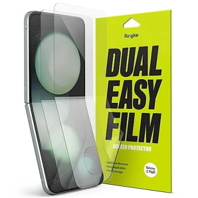 Afbeelding van Ringke Dual Easy Film PET Screen Protector Compatibel met Samsung Galaxy Z Flip 5 5G (2023) / 4 (2022) Volledige Dekking Schermbeschermer