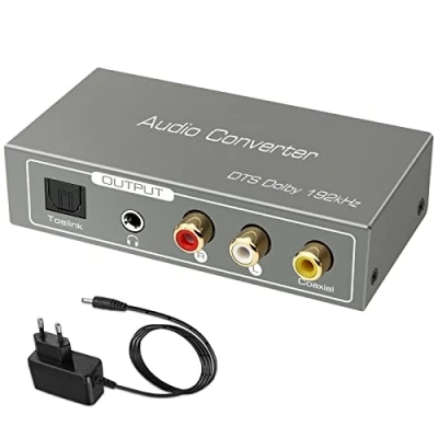Afbeelding van HDMI ARC Audio Adapter,Ozvavzk 192KHZ Extractor of Digitale Optische Toslink Coaxiaal naar Optisch Analoog 3,5 mm L/R Stereo Splitter