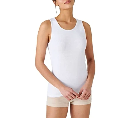 Afbeelding van Damart Tanktop met fijne ribstof, Wit., XL