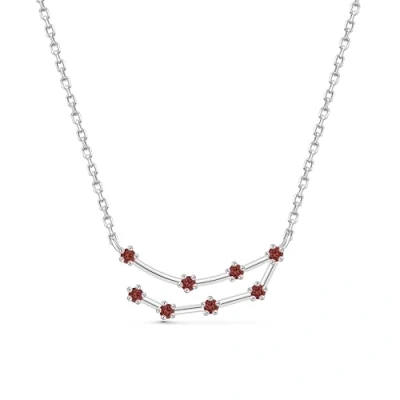 Afbeelding van Amberta 925 Sterling Zilveren Sterrenbeeld Ketting voor Vrouwen met Zirkonia Dierenriem Ketting: Steenbok