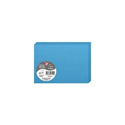 Afbeelding van Clairefontaine 2322C, verpakking van 25 dubbele kaarten, formaat C6, 11 x 15,5 cm, 210 g/m², kleur turquoise, uitnodigingskaarten voor evenementen en overeenkomst, serie pollen, premium papier, glad