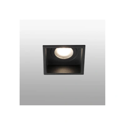 Afbeelding van FARO BARCELONA Inbouwspot Hyde 1 lamp frame hoekig IP44 zwart