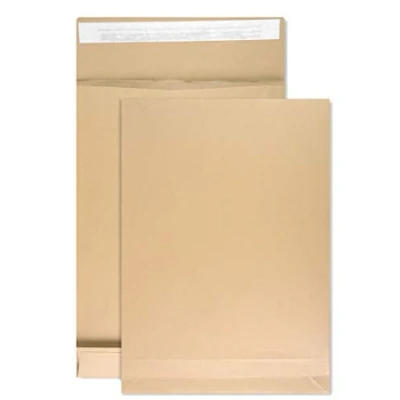 Afbeelding van Netuno 20x bruine vouwzak DIN C4 229 x 324 mm 130g bruin envelop uitbreidbaar vouwenvelop zonder venster grote met staande bodem vouw