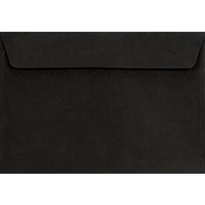 Afbeelding van Netuno 25 enveloppen zwart C6 114x162mm 120g Burano Nero zelfklevend kleurrijk elegant voor bruiloft Kerstmis verjaardag