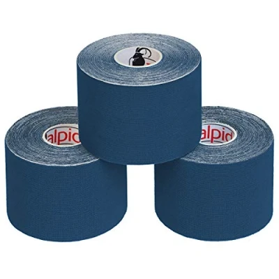 Afbeelding van ALPIDEX Kinesiologie Tape 1/3/ 6/12 rollen Veel kleuren 5 m x cm Toepassingsfolder Elastisch Waterdicht Huidvriendelijk Fysio Spier Set, Kleur:Donkerblauw, Aantal stuks:3