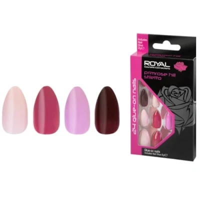 Afbeelding van Royal 24 Stiletto Glue On Nails Primrose Hill