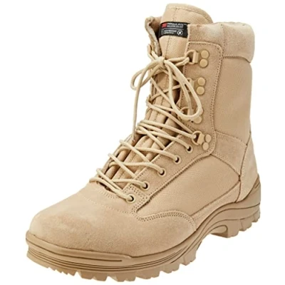 Afbeelding van Mil Tec Heren Tactical Boot M.YKK laarzen met rits, kaki, 42 EU