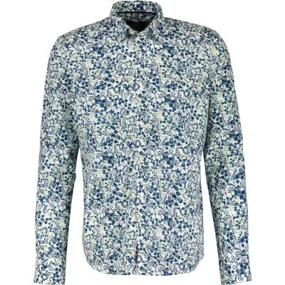 Afbeelding van LERROS Overhemd Bloemenprint Wit dessin XL