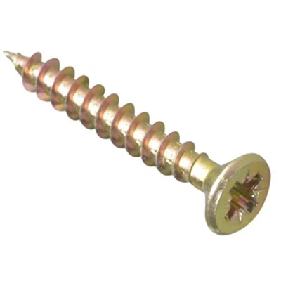 Afbeelding van ForgeFix Multifunctionele schroeven met enkele schroefdraad 4.0 x 30 mm Zinkgeel gepassiveerd Doos 200