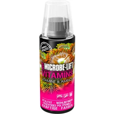 Afbeelding van MICROBE LIFT Vitaminen multivitamineadditief incl. aminozuren, voor het optimale welzijn van vissen en koralen in elk zeewateraquarium, 118 ml