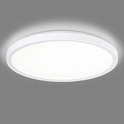 Afbeelding van Navaris LED plafondlamp Ronde lamp voor aan het plafond Ultra plat Met indirecte verlichting Dimbaar 29,3 x 2,5 cm 18W