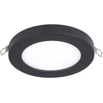 Afbeelding van EGLO LED inbouwspot Fueva Flex, ronde inbouw lamp, spot van zwart aluminium en kunststoff, plafondlamp neutraal wit, plafond spotje Ø 11,7 cm