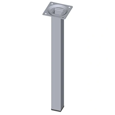 Afbeelding van DIY Element System meubelpoot vierkant metalen vierkante voet, ideaal als tafelpoot voor het ontwerpen van individuele meubels 25 x mm, lengte 300 chroom