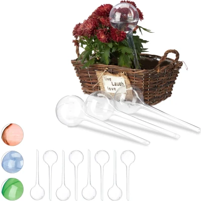 Afbeelding van Relaxdays 12x waterdruppelaar watergeefsysteem plantbewateringssysteem transparant