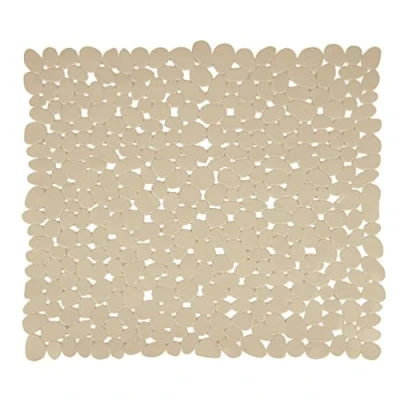 Afbeelding van MSV Douche/bad anti slip mat badkamer pvc beige 53 x cm Badmatjes