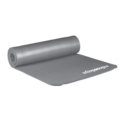 Afbeelding van Relaxdays yogamat dik sportmat workout matje jogamat joga mat 60 x 180 grijs