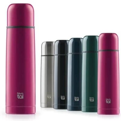 Afbeelding van Blumtal Thermosbeker Waterdicht 700 ml Thermosfles Meeneembeker Koffie &amp; Thee Roestvrij Staal Herbruikbaar Take Away Beker Berry