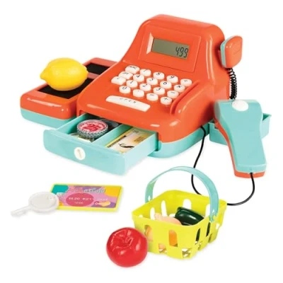 Afbeelding van Battat Kassa Speelset Pretend Play Kids Calculator met accessoires voor 3+ (26 stuks)