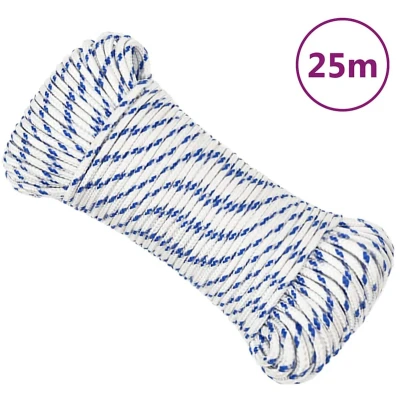 Afbeelding van vidaXL Boot touw 4 mm 25 m polypropyleen wit