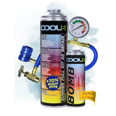 Afbeelding van COOL5 Airconditioning reparatieset, AC + APC 500ml (5in1 1 blikje R134a Kabel Verfrissende bom)