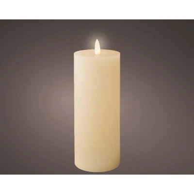 Afbeelding van LED kaars d7h19 cm creme/warm wit kerst Lumineo