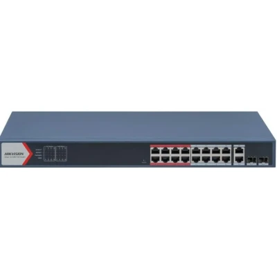 Afbeelding van Hikvision 16 Port Fast Ethernet Smart (16 Havens), Netwerkschakelaar