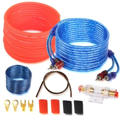 Afbeelding van Auto Audio Bedrading Kit Versterker Kabel 1500 Watt Stereo Subwoofer Installatie met Zekering voor Truck Motorfiets 10 Gauge Amp