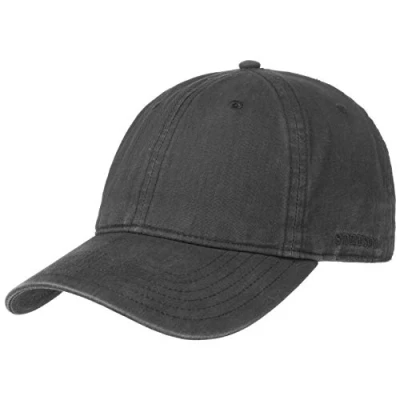 Afbeelding van Stetson Ducor Sun Guard Fullcap Dames/Heren katoenen cap fitted UV bescherming met klep achterkant gesloten voor Lente/Zomer XL (60 61 cm) zwart