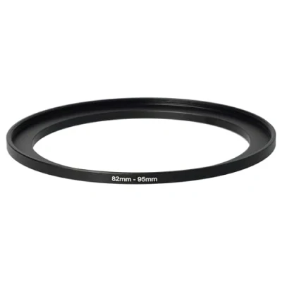 Afbeelding van vhbw Step Up ring adapter van 82 mm naar 95 voor cameralens filteradapter, metaal, zwart