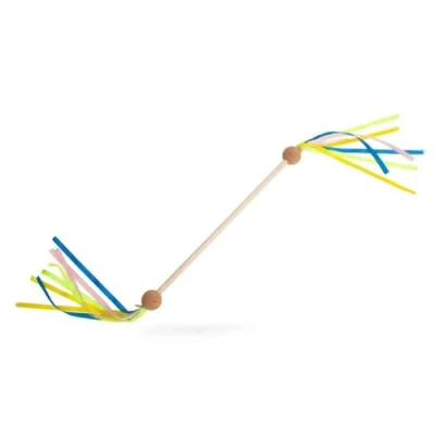 Afbeelding van BS Toys Twirlstok Majorette Stok Baton Houten Speelgoed met Linten Dansen en Bewegen Cadeau Kind Vanaf 4 jaar