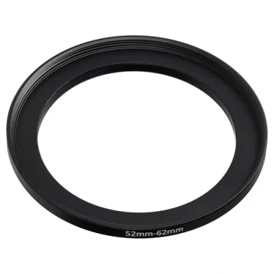 Afbeelding van vhbw Step Up ring adapter van 52 mm naar 62 voor cameralens filteradapter, metaal, zwart